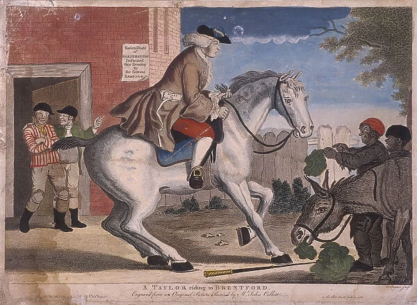 A Taylor riding to Brentford, 1786. Artist: TS Stayner