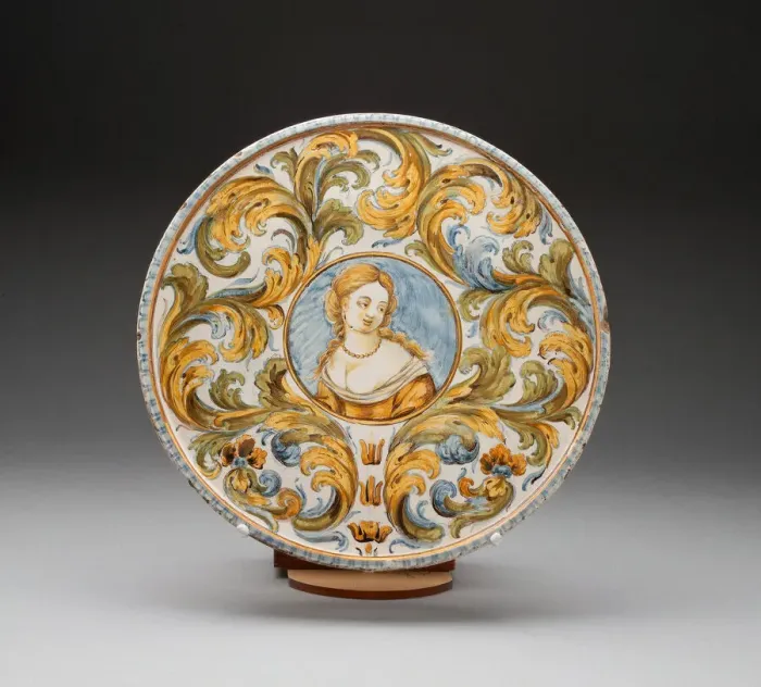 Framed Print : Tazza, Castelli, Early 18th century. Creator: Unknown Framed Print : Tazza, Castelli, Early 18th century. Creator: Unknown