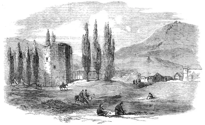 Framed Print : Tchorgoun, on the Tchornaya, 1856. Creator: Unknown Framed Print : Tchorgoun, on the Tchornaya, 1856. Creator: Unknown