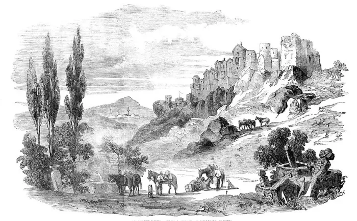 Framed Print : Tchoufout-Kaleh - from a sketch by Willibald Richter, 1856. Creator: Unknown Framed Print : Tchoufout-Kaleh - from a sketch by Willibald Richter, 1856. Creator: Unknown