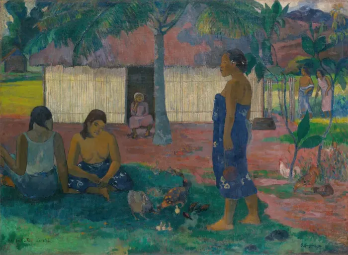 Framed Print : No te aha oe riri (Why Are You Angry?), 1896. Creator: Paul Gauguin Framed Print : No te aha oe riri (Why Are You Angry?), 1896. Creator: Paul Gauguin