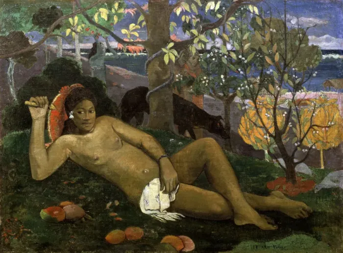 Framed Print : Te Arii Vahine ( Woman of Royal Blood, The Queen, The Kings Wife ), 1896. Artist: Paul Gauguin Framed Print : Te Arii Vahine ( Woman of Royal Blood, The Queen, The Kings Wife ), 1896. Artist: Paul Gauguin