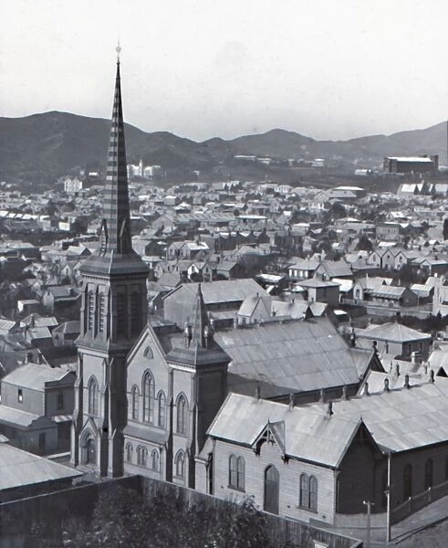 Te Aro, from Terrace, Wellington, late 19th-early 20th century. Creator: Unknown