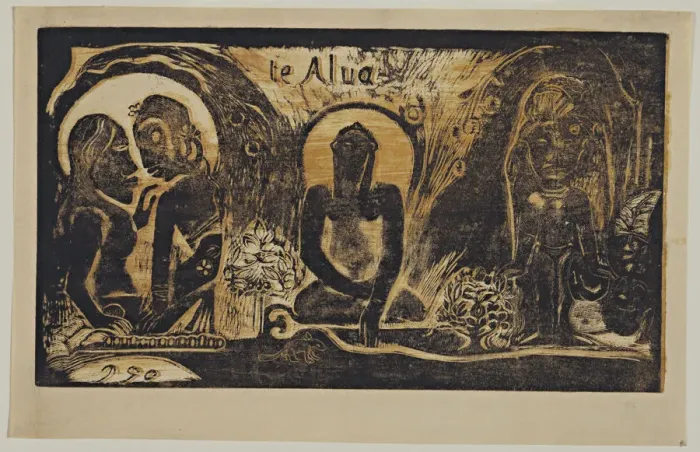 Framed Print : Te Atua (The Gods) From the Series Noa Noa, 1893-1894. Artist: Gauguin, Paul Eugene Henri (1848-1903) Framed Print : Te Atua (The Gods) From the Series Noa Noa, 1893-1894. Artist: Gauguin, Paul Eugene Henri (1848-1903)