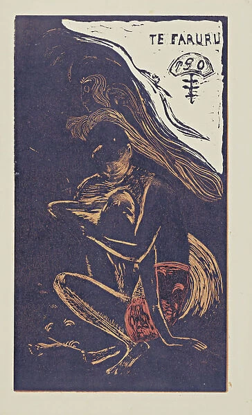 Te Faruru (Here We Make Love) From the Series Noa Noa, 1893-1894. Artist: Gauguin, Paul Eugene Henri (1848-1903)