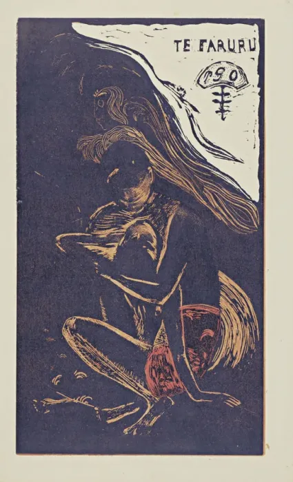 Framed Print : Te Faruru (Here We Make Love) From the Series Noa Noa, 1893-1894. Artist: Gauguin, Paul Eugene Henri (1848-1903) Framed Print : Te Faruru (Here We Make Love) From the Series Noa Noa, 1893-1894. Artist: Gauguin, Paul Eugene Henri (1848-1903)