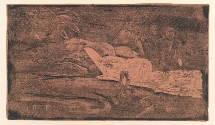 Framed Print : Te Po, 1893-94. Creator: Paul Gauguin Framed Print : Te Po, 1893-94. Creator: Paul Gauguin