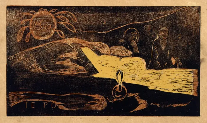 Framed Print : Te po. La grande nuit (From the Series Noa Noa), 1893-1894. Artist: Paul Gauguin Framed Print : Te po. La grande nuit (From the Series Noa Noa), 1893-1894. Artist: Paul Gauguin