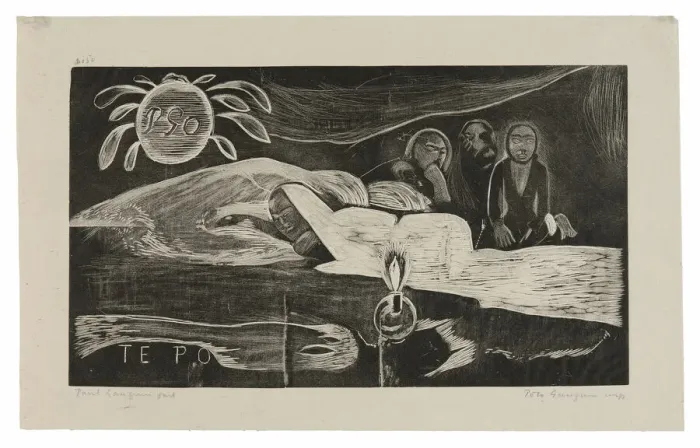 Framed Print : Te po (The Night), from the Noa Noa Suite, 1893-94, printed and published 1921 Framed Print : Te po (The Night), from the Noa Noa Suite, 1893-94, printed and published 1921