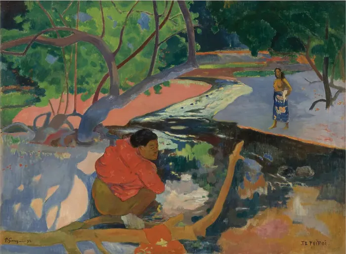 Framed Print : Te Poipoi (Morning), 1892. Artist: Gauguin, Paul Eugene Henri (1848-1903) Framed Print : Te Poipoi (Morning), 1892. Artist: Gauguin, Paul Eugene Henri (1848-1903)