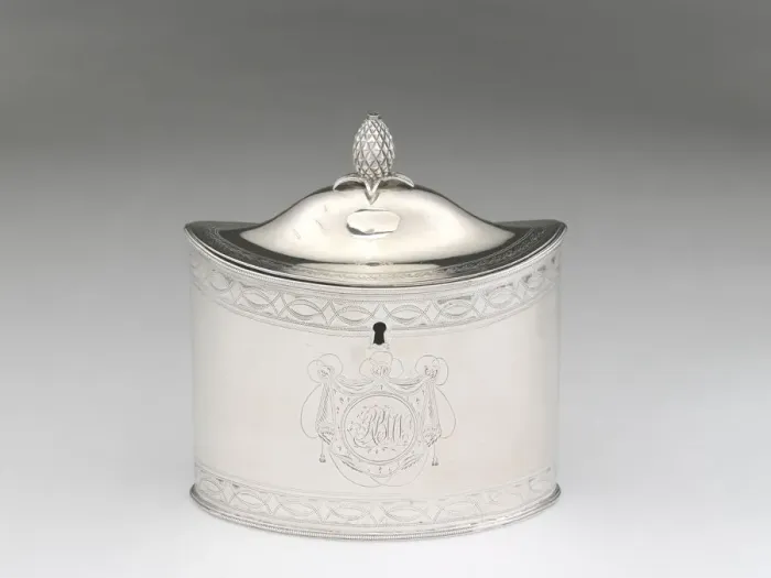 Framed Print : Tea Caddy, c. 1802. Creator: Ward, Bartholomew & Trott Framed Print : Tea Caddy, c. 1802. Creator: Ward, Bartholomew & Trott