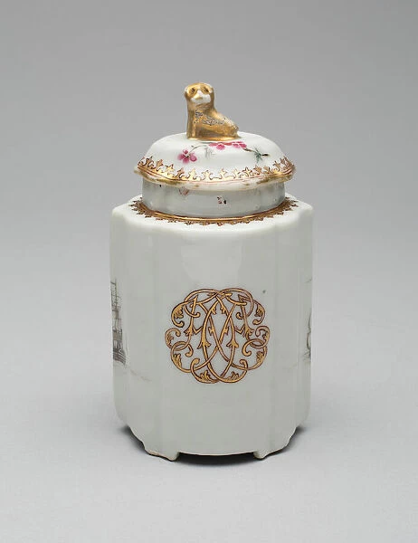 Tea Caddy with Cover, c. 1750. Creator: Unknown