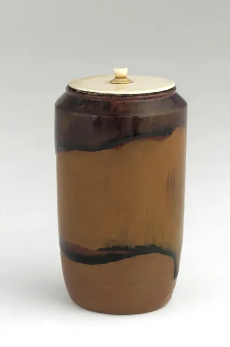 Framed Print : Tea caddy imitating Takatori ware, Edo period, 18th-19th century. Creator: Unknown Framed Print : Tea caddy imitating Takatori ware, Edo period, 18th-19th century. Creator: Unknown