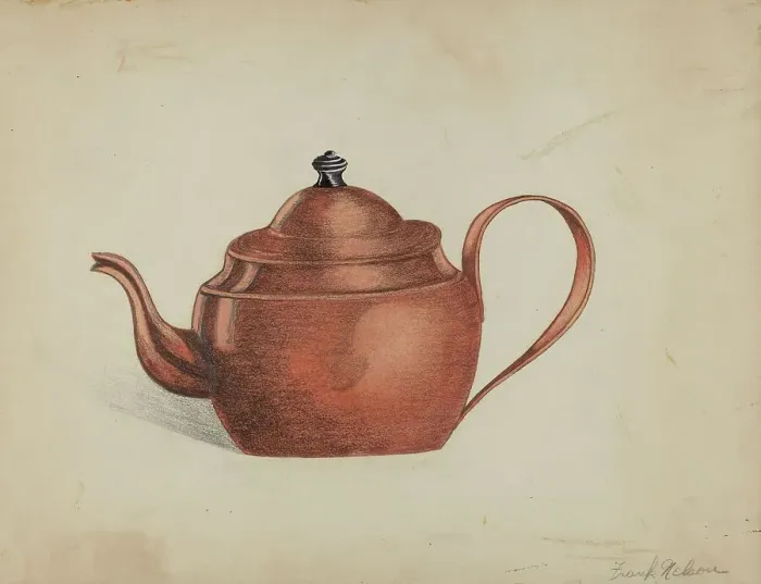 Framed Print : Tea Kettle, 1935 / 1942. Creator: Frank Nelson Framed Print : Tea Kettle, 1935 / 1942. Creator: Frank Nelson