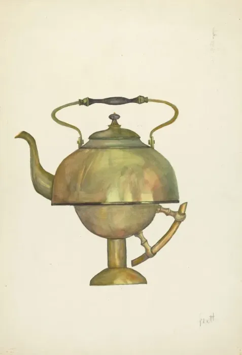 Framed Print : Tea Kettle, c. 1936. Creator: Beulah Bradleigh Framed Print : Tea Kettle, c. 1936. Creator: Beulah Bradleigh