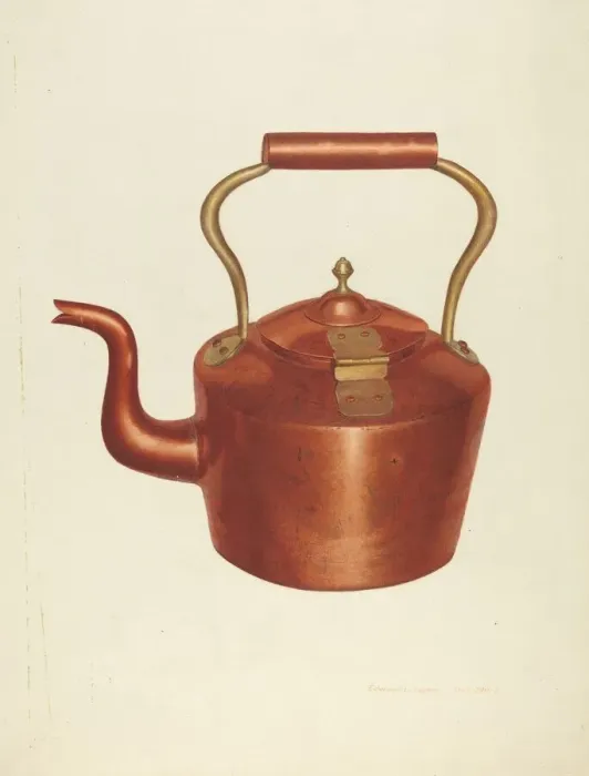 Framed Print : Tea Kettle, c. 1939. Creator: Edward L Loper Framed Print : Tea Kettle, c. 1939. Creator: Edward L Loper