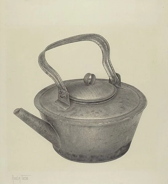 Tea Kettle, c. 1940. Creator: Amelia Tuccio