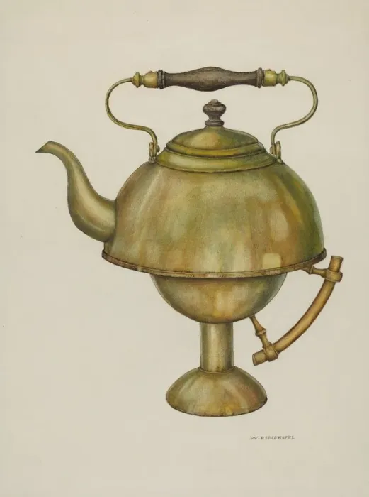Framed Print : Tea Kettle, c. 1940. Creator: William Kieckhofel Framed Print : Tea Kettle, c. 1940. Creator: William Kieckhofel