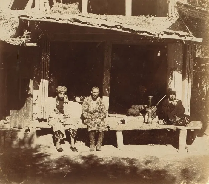 Framed Print : Tea room, Samarkand, between 1905 and 1915. Creator: Sergey Mikhaylovich Prokudin-Gorsky Framed Print : Tea room, Samarkand, between 1905 and 1915. Creator: Sergey Mikhaylovich Prokudin-Gorsky