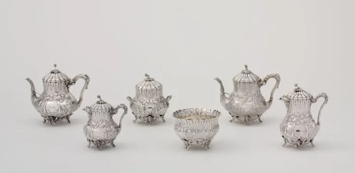 Framed Print : Tea Service, 1850. Creator: Gorham & Thurber Framed Print : Tea Service, 1850. Creator: Gorham & Thurber