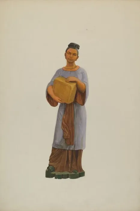 Framed Print : Tea Store Figure, c. 1938. Creator: John W Kelleher Framed Print : Tea Store Figure, c. 1938. Creator: John W Kelleher