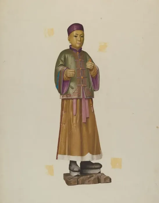Framed Print : Tea Store Figure, c. 1940. Creator: Joseph Goldberg Framed Print : Tea Store Figure, c. 1940. Creator: Joseph Goldberg