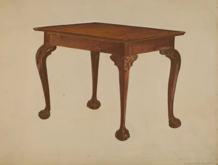 Framed Print : Tea Table, c. 1936. Creator: Bernard Krieger Framed Print : Tea Table, c. 1936. Creator: Bernard Krieger