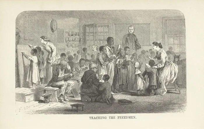 Framed Print : Teaching the Freedmen, 1866. Creator: Unknown Framed Print : Teaching the Freedmen, 1866. Creator: Unknown