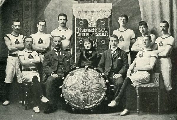 The Team of Aberdeen Gymnasts, Winners of the N. P. R. S. Challenge Shield, 1902. Creator: Unknown