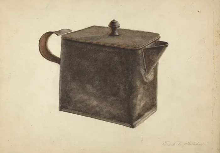 Framed Print : Teapot, 1935 / 1942. Creator: Daniel Fletcher Framed Print : Teapot, 1935 / 1942. Creator: Daniel Fletcher