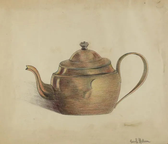 Framed Print : Teapot, 1935 / 1942. Creator: Frank Nelson Framed Print : Teapot, 1935 / 1942. Creator: Frank Nelson