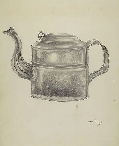 Teapot, 1935 / 1942. Creator: Grace Halpin