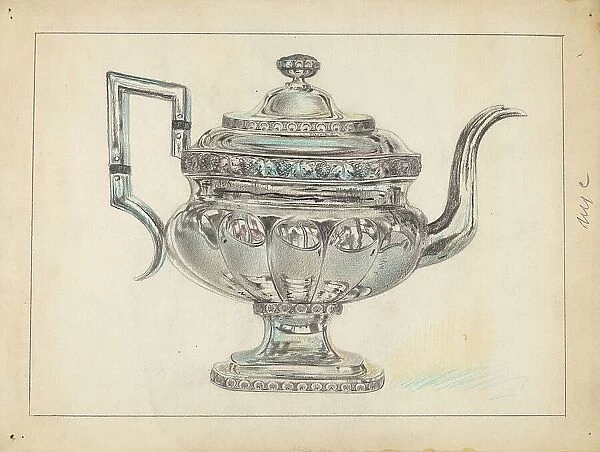Teapot, 1935 / 1942. Creator: Unknown