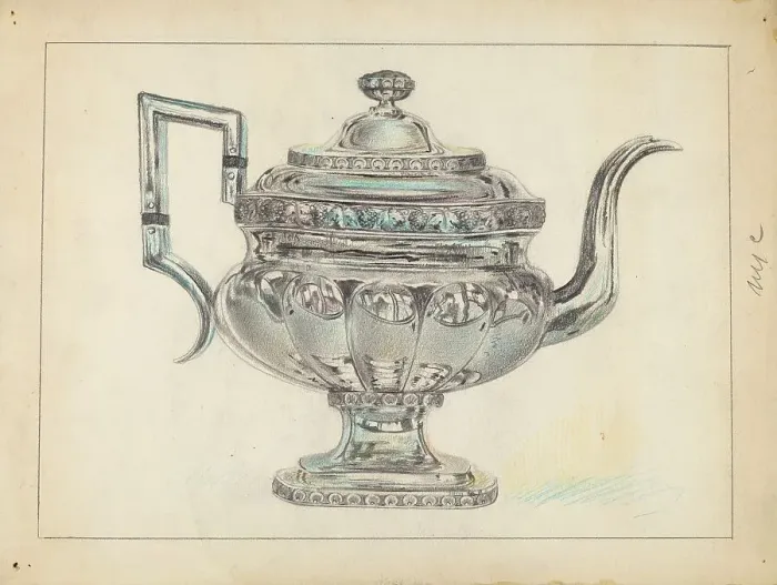 Framed Print : Teapot, 1935 / 1942. Creator: Unknown Framed Print : Teapot, 1935 / 1942. Creator: Unknown