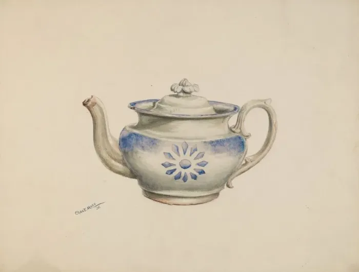 Framed Print : Teapot, 1938. Creator: Charles Moss Framed Print : Teapot, 1938. Creator: Charles Moss