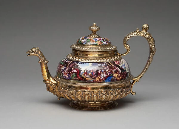 Teapot, Augsburg, c. 1700. Creator: Matthaus Baur II