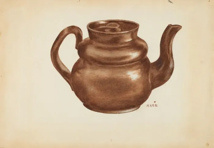 Framed Print : Teapot, c. 1936. Creator: Margaret Stottlemeyer Framed Print : Teapot, c. 1936. Creator: Margaret Stottlemeyer