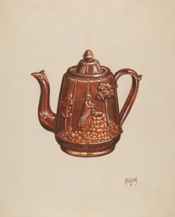 Framed Print : Teapot, c. 1936. Creator: Rex F Bush Framed Print : Teapot, c. 1936. Creator: Rex F Bush