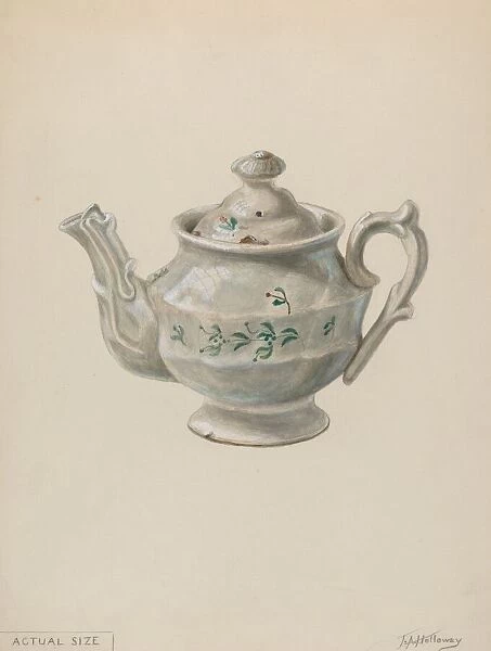 Teapot, c. 1936. Creator: Thomas Holloway