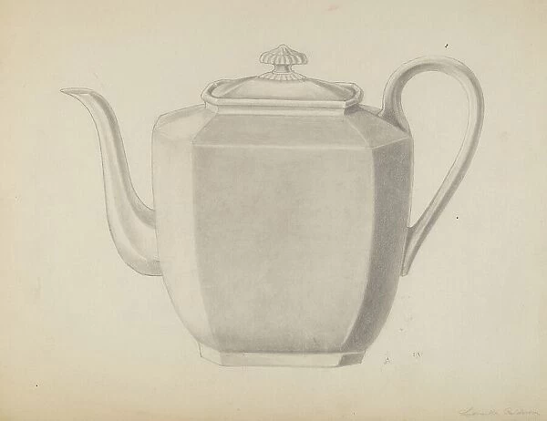 Teapot, c. 1937. Creator: Ludmilla Calderon