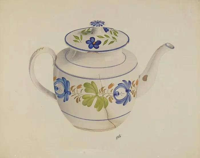 Framed Print : Teapot, c. 1938. Creator: Edward White