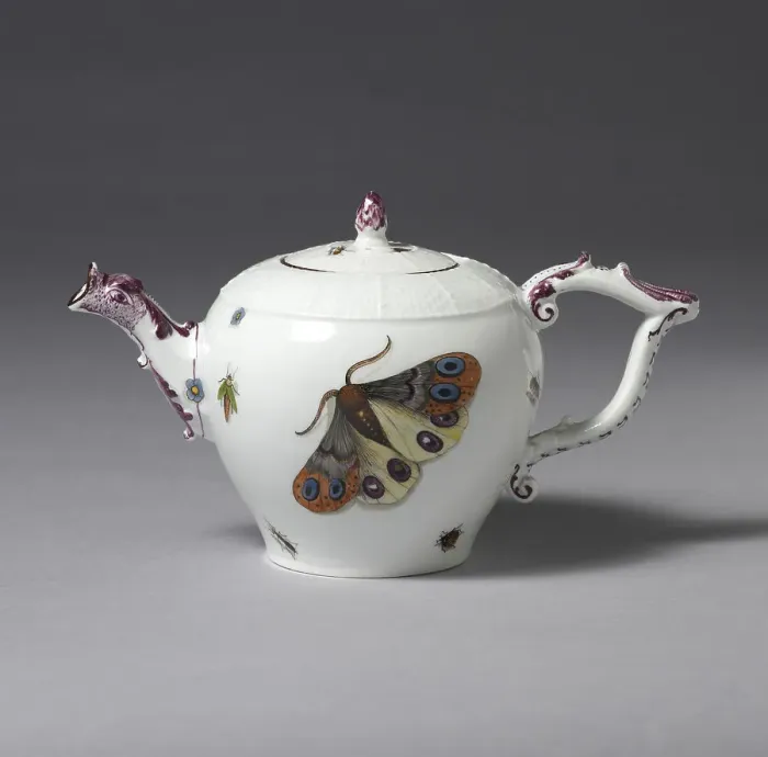 Framed Print : Teapot And Cover, c1745. Creator: Meissen Porcelain Framed Print : Teapot And Cover, c1745. Creator: Meissen Porcelain