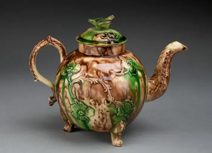 Framed Print : Teapot, Staffordshire, 1760  /  70. Creator: Staffordshire Potteries