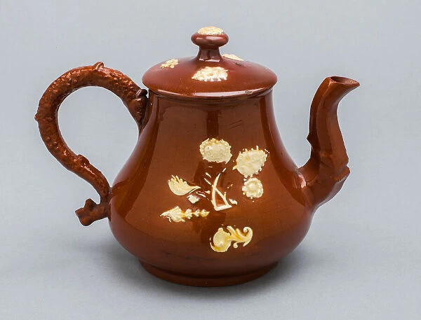 Teapot, Staffordshire, c. 1725  /  40. Creator: Staffordshire Potteries