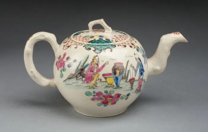 Framed Print : Teapot, Staffordshire, c. 1750. Creator: Staffordshire Potteries Framed Print : Teapot, Staffordshire, c. 1750. Creator: Staffordshire Potteries