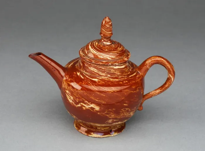 Framed Print : Teapot, Staffordshire, c. 1755. Creator: Staffordshire Potteries Framed Print : Teapot, Staffordshire, c. 1755. Creator: Staffordshire Potteries