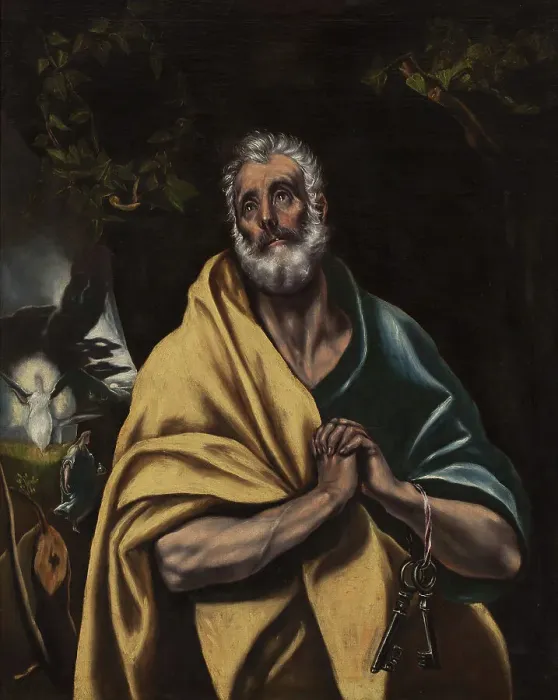 Framed Print : The tears of Saint Peter, 1600. Creator: El Greco, Dominico (1541-1614) Framed Print : The tears of Saint Peter, 1600. Creator: El Greco, Dominico (1541-1614)
