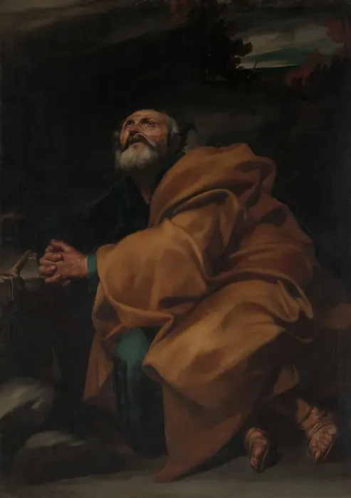 Framed Print : The Tears of Saint Peter, ca. 1612-13. Creator: Jusepe de Ribera Framed Print : The Tears of Saint Peter, ca. 1612-13. Creator: Jusepe de Ribera
