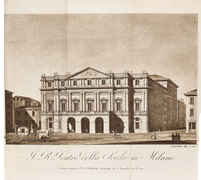 Framed Print : Teatro alla Scala di Milano, 1819. Creator: Castellini, Giuseppe (active End of 18th-Early 19th cen.) Framed Print : Teatro alla Scala di Milano, 1819. Creator: Castellini, Giuseppe (active End of 18th-Early 19th cen.)