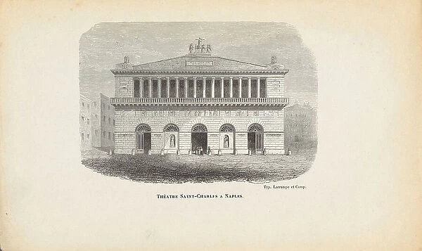 Teatro San Carlo in Naples, Mid of the 19th century. Creator: Anonymous